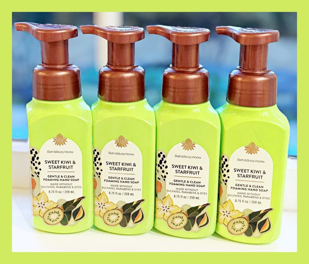 Bath & Body Works Sweet Kiwi & Starfruit Gentle Clean Foaming Hand Soap x4